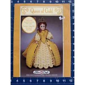 QUEEN OF GOLD‎ - Fibrecraft Crochet Pattern Leaflet - to fit 15" doll